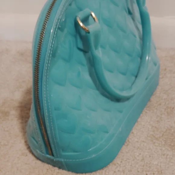 Betsey Johnson Aqua Heart Satchel - Picture 6 of 10